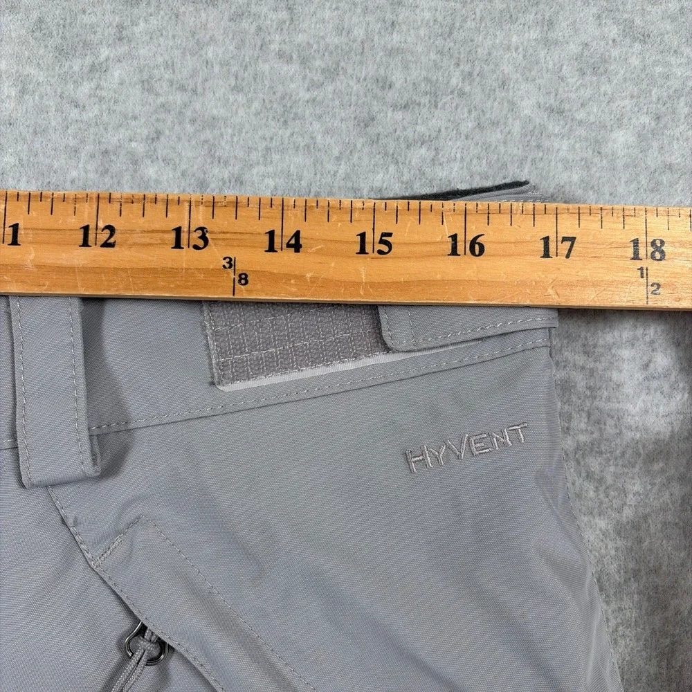 The North Face HyVent Snow Pants Mens Medium Long Gray Insulated Ski AHJK FLAW